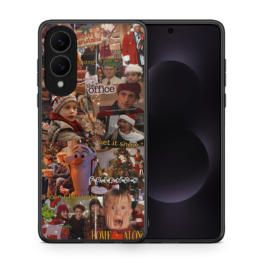 Θήκη Samsung Galaxy S25 Edge 5G Xmas Wishes από τη Smartfits με σχέδιο στο πίσω μέρος και μαύρο περίβλημα | Samsung Galaxy S25 Edge 5G Xmas Wishes case with colorful back and black bezels