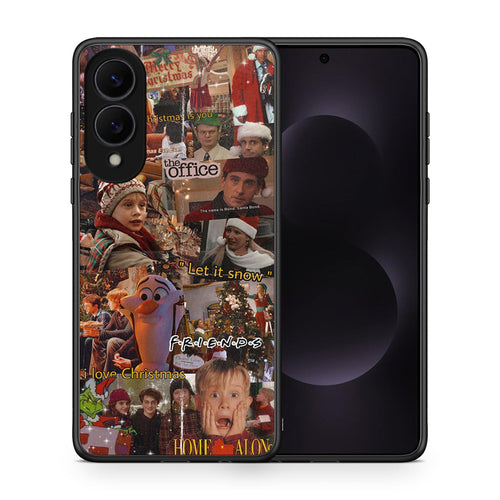 Θήκη Samsung Galaxy S25 Edge 5G Xmas Wishes από τη Smartfits με σχέδιο στο πίσω μέρος και μαύρο περίβλημα | Samsung Galaxy S25 Edge 5G Xmas Wishes case with colorful back and black bezels