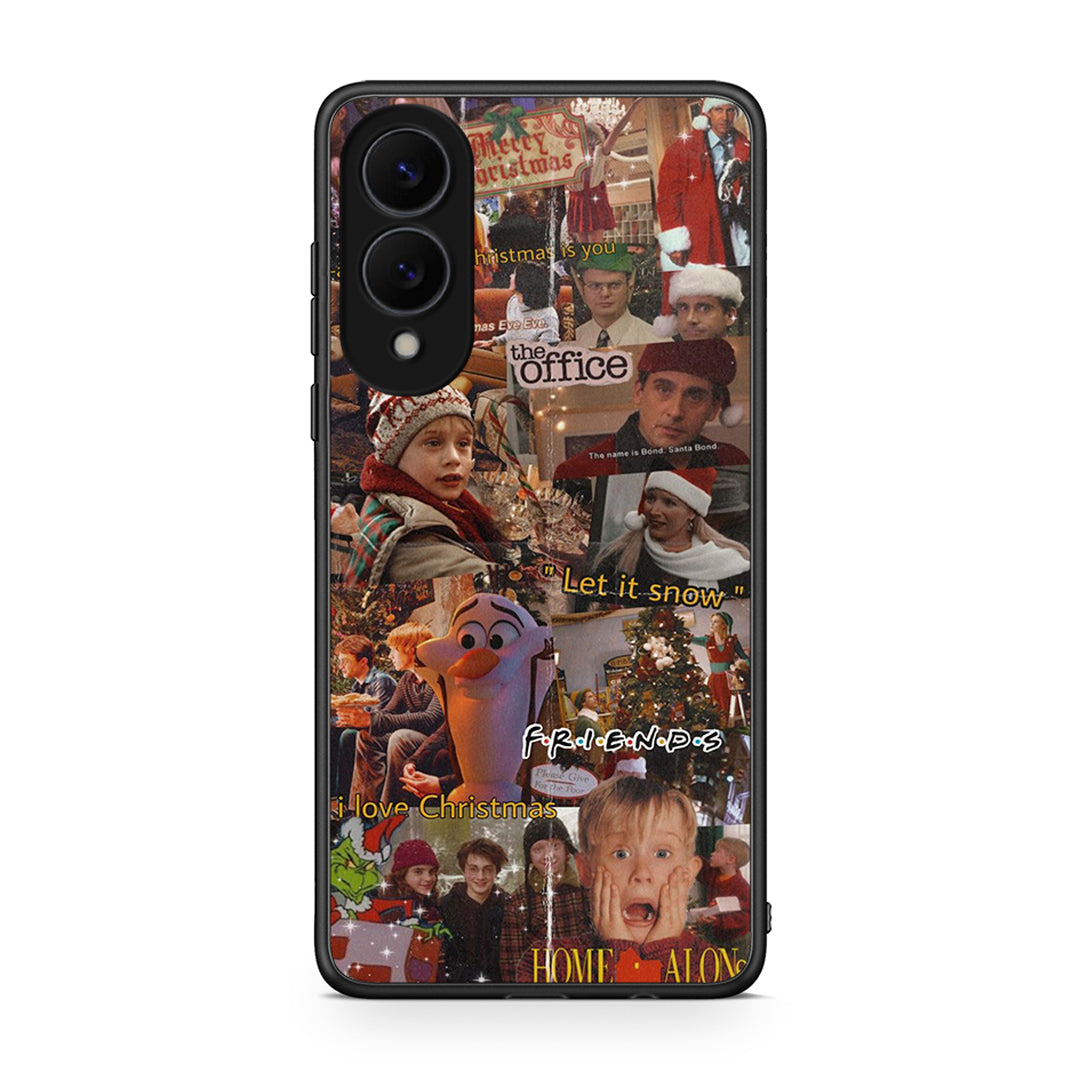 Samsung Galaxy S25 Edge 5G Xmas Wishes θήκη από τη Smartfits με σχέδιο στο πίσω μέρος και μαύρο περίβλημα | Smartphone case with colorful back and black bezels by Smartfits