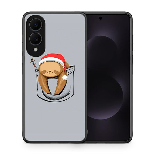 Θήκη Samsung Galaxy S25 Edge 5G Xmas Zzzz από τη Smartfits με σχέδιο στο πίσω μέρος και μαύρο περίβλημα | Samsung Galaxy S25 Edge 5G Xmas Zzzz case with colorful back and black bezels