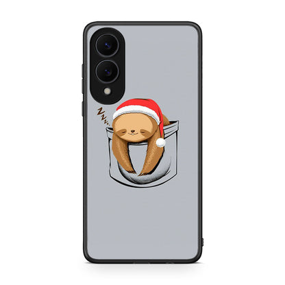 Samsung Galaxy S25 Edge 5G Xmas Zzzz θήκη από τη Smartfits με σχέδιο στο πίσω μέρος και μαύρο περίβλημα | Smartphone case with colorful back and black bezels by Smartfits