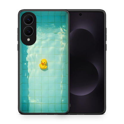 Θήκη Samsung Galaxy S25 Edge 5G Yellow Duck από τη Smartfits με σχέδιο στο πίσω μέρος και μαύρο περίβλημα | Samsung Galaxy S25 Edge 5G Yellow Duck case with colorful back and black bezels