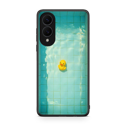Samsung Galaxy S25 Edge 5G Yellow Duck θήκη από τη Smartfits με σχέδιο στο πίσω μέρος και μαύρο περίβλημα | Smartphone case with colorful back and black bezels by Smartfits