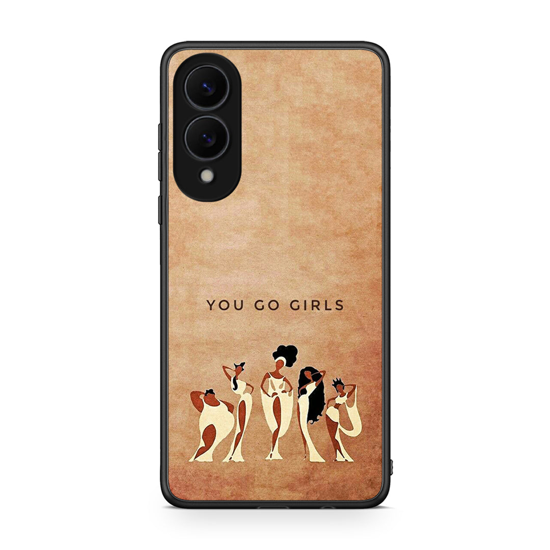 Samsung Galaxy S25 Edge 5G You Go Girl θήκη από τη Smartfits με σχέδιο στο πίσω μέρος και μαύρο περίβλημα | Smartphone case with colorful back and black bezels by Smartfits