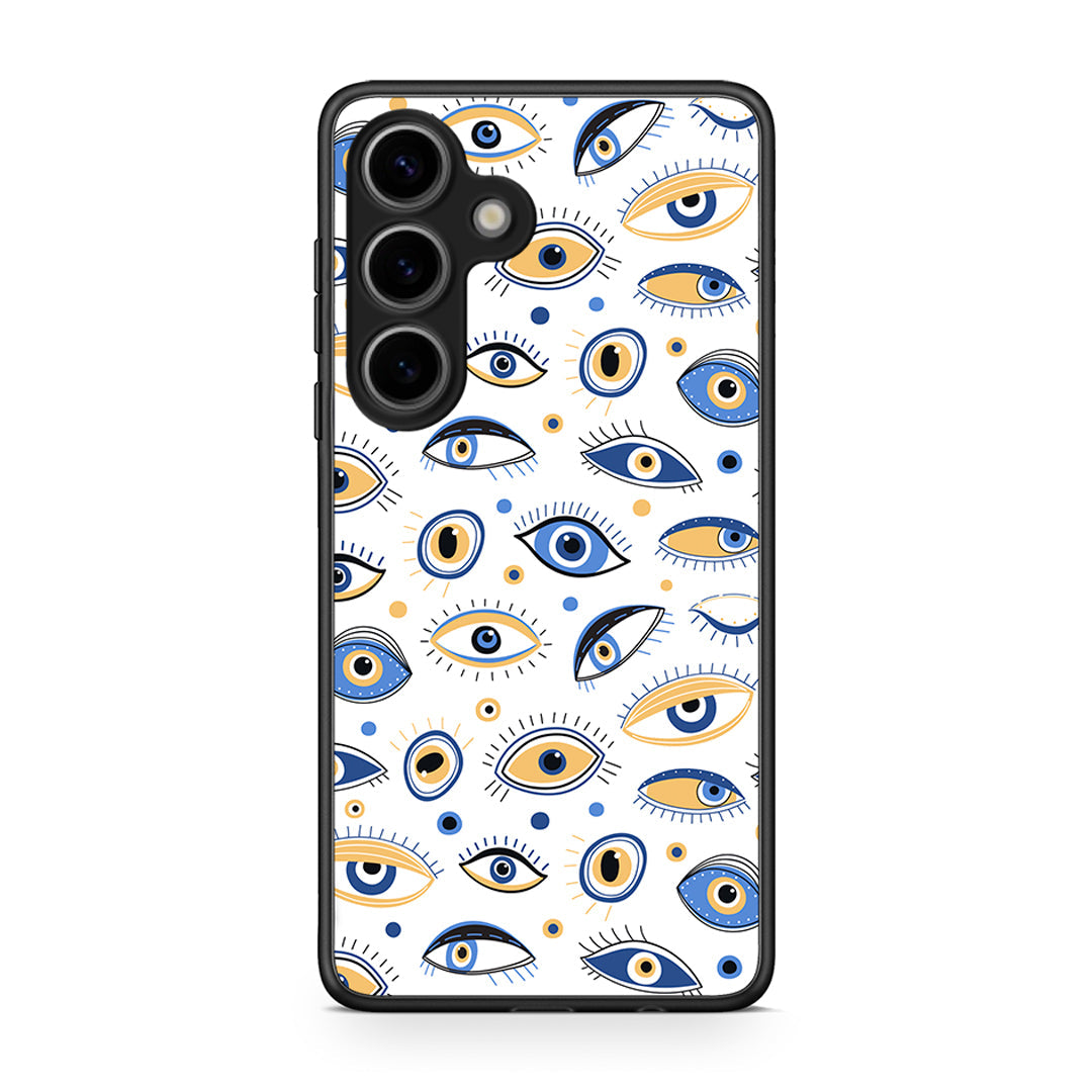 Samsung Galaxy S25 Ftou Ftou θήκη από τη Smartfits με σχέδιο στο πίσω μέρος και μαύρο περίβλημα | Smartphone case with colorful back and black bezels by Smartfits