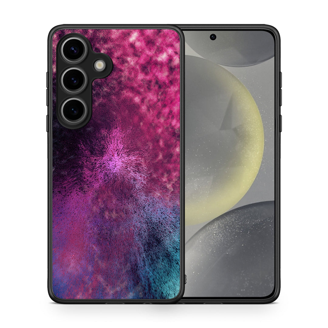 Θήκη Samsung Galaxy S25 Aurora Galaxy από τη Smartfits με σχέδιο στο πίσω μέρος και μαύρο περίβλημα | Samsung Galaxy S25 Aurora Galaxy case with colorful back and black bezels