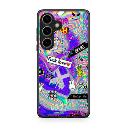 Samsung Galaxy S25 Game Over θήκη από τη Smartfits με σχέδιο στο πίσω μέρος και μαύρο περίβλημα | Smartphone case with colorful back and black bezels by Smartfits