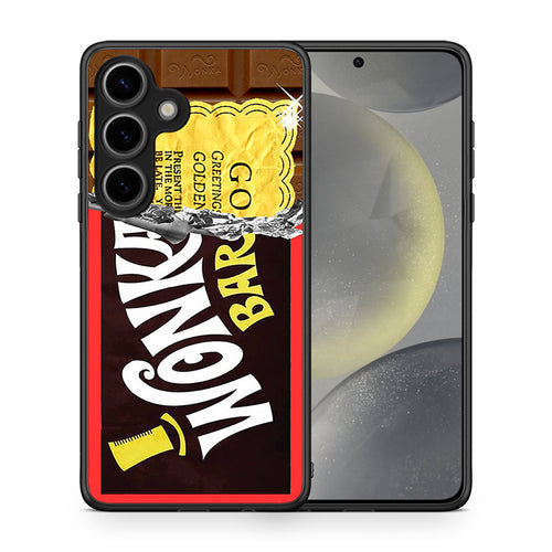 Θήκη Samsung Galaxy S25 Golden Ticket από τη Smartfits με σχέδιο στο πίσω μέρος και μαύρο περίβλημα | Samsung Galaxy S25 Golden Ticket case with colorful back and black bezels