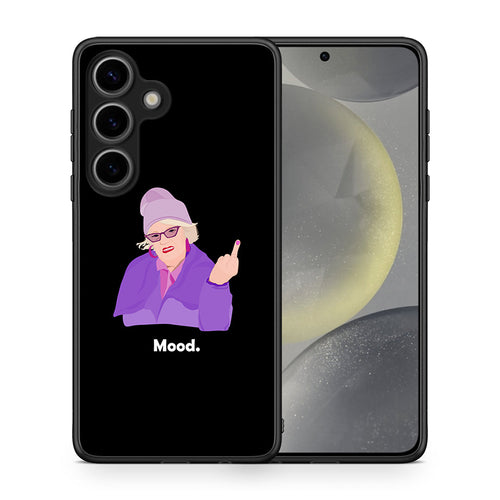 Θήκη Samsung Galaxy S25 Grandma Mood Black από τη Smartfits με σχέδιο στο πίσω μέρος και μαύρο περίβλημα | Samsung Galaxy S25 Grandma Mood Black case with colorful back and black bezels