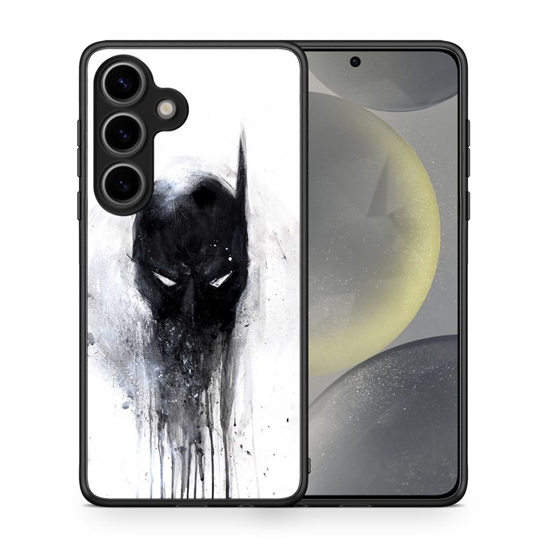 Θήκη Samsung Galaxy S25 Paint Bat Hero από τη Smartfits με σχέδιο στο πίσω μέρος και μαύρο περίβλημα | Samsung Galaxy S25 Paint Bat Hero case with colorful back and black bezels