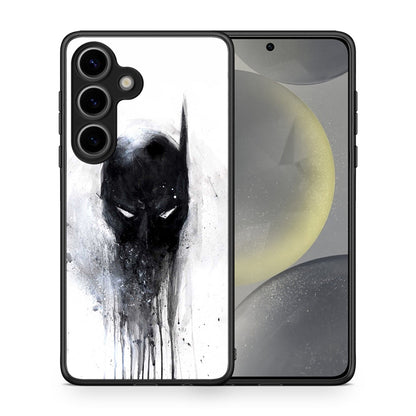 Θήκη Samsung Galaxy S25 Paint Bat Hero από τη Smartfits με σχέδιο στο πίσω μέρος και μαύρο περίβλημα | Samsung Galaxy S25 Paint Bat Hero case with colorful back and black bezels