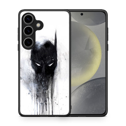 Θήκη Samsung Galaxy S25 Paint Bat Hero από τη Smartfits με σχέδιο στο πίσω μέρος και μαύρο περίβλημα | Samsung Galaxy S25 Paint Bat Hero case with colorful back and black bezels