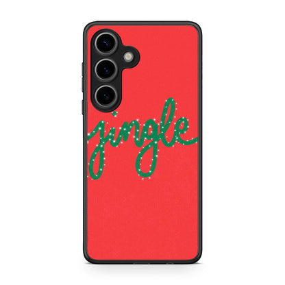 Samsung Galaxy S25 Jingle Xmas θήκη από τη Smartfits με σχέδιο στο πίσω μέρος και μαύρο περίβλημα | Smartphone case with colorful back and black bezels by Smartfits