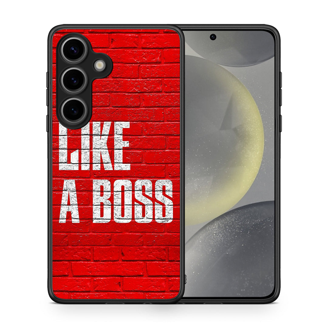 Θήκη Samsung Galaxy S25 Like A Boss από τη Smartfits με σχέδιο στο πίσω μέρος και μαύρο περίβλημα | Samsung Galaxy S25 Like A Boss case with colorful back and black bezels