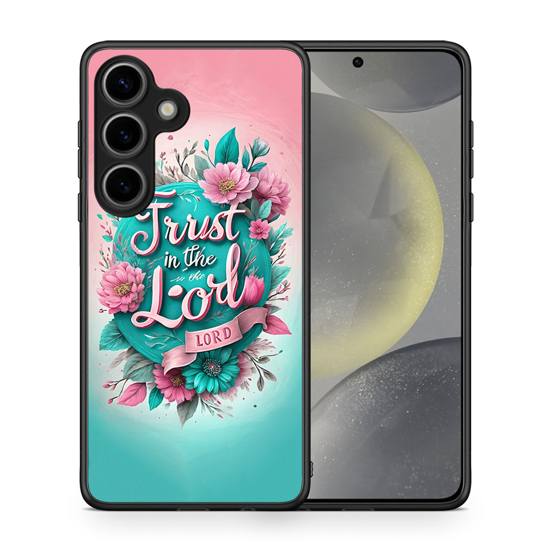 Θήκη Samsung Galaxy S25 Lord Trust από τη Smartfits με σχέδιο στο πίσω μέρος και μαύρο περίβλημα | Samsung Galaxy S25 Lord Trust case with colorful back and black bezels