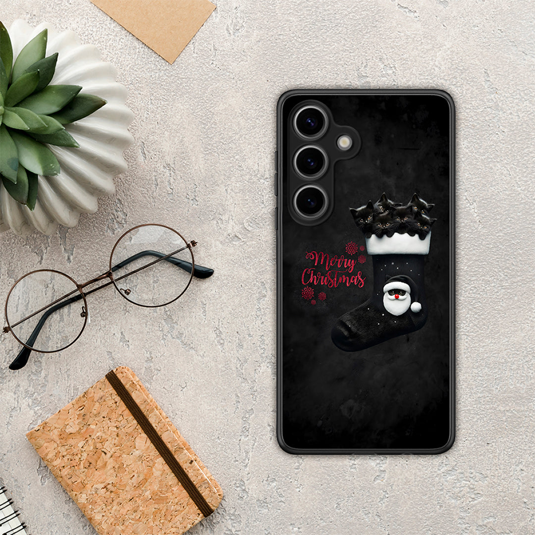 Merry Cat Christmas - Samsung Galaxy S25 θήκη