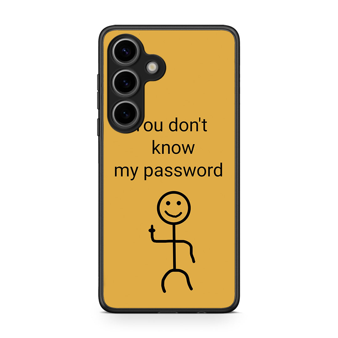Samsung Galaxy S25 My Password Θήκη από τη Smartfits με σχέδιο στο πίσω μέρος και μαύρο περίβλημα | Smartphone case with colorful back and black bezels by Smartfits