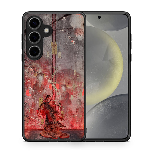 Θήκη Samsung Galaxy S25 Nezuko Kamado από τη Smartfits με σχέδιο στο πίσω μέρος και μαύρο περίβλημα | Samsung Galaxy S25 Nezuko Kamado case with colorful back and black bezels