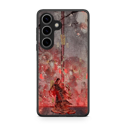 Samsung Galaxy S25 Nezuko Kamado θήκη από τη Smartfits με σχέδιο στο πίσω μέρος και μαύρο περίβλημα | Smartphone case with colorful back and black bezels by Smartfits