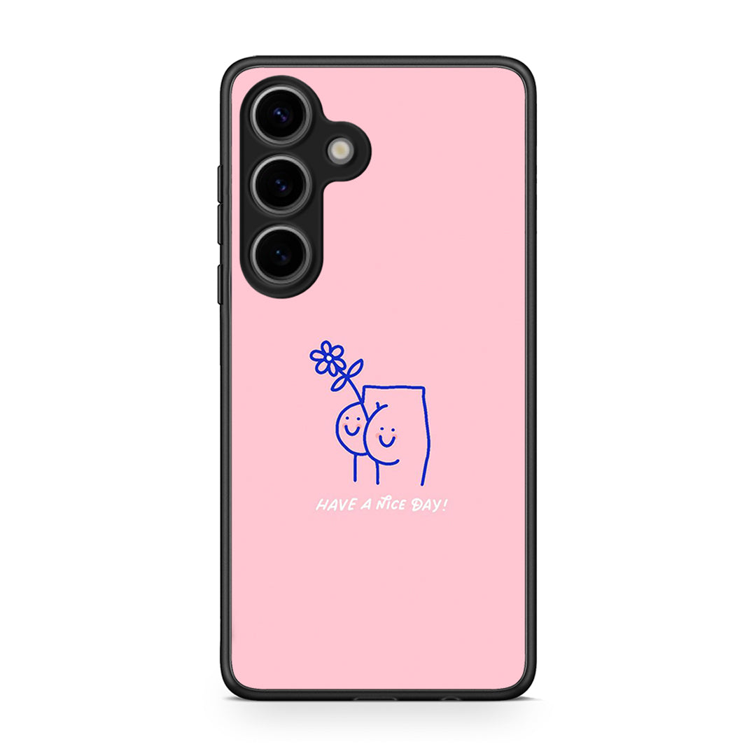 Samsung Galaxy S25 Nice Day θήκη από τη Smartfits με σχέδιο στο πίσω μέρος και μαύρο περίβλημα | Smartphone case with colorful back and black bezels by Smartfits