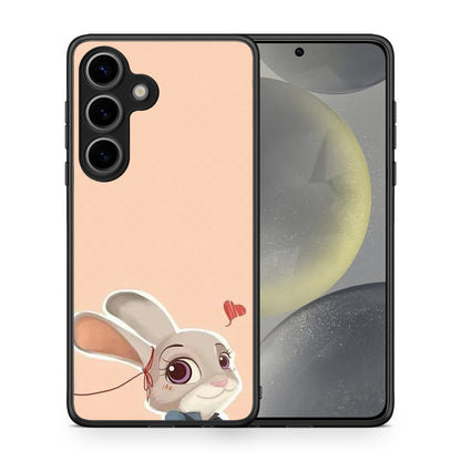Θήκη Samsung Galaxy S25 Nick Wilde And Judy Hopps Love 2 από τη Smartfits με σχέδιο στο πίσω μέρος και μαύρο περίβλημα | Samsung Galaxy S25 Nick Wilde And Judy Hopps Love 2 case with colorful back and black bezels
