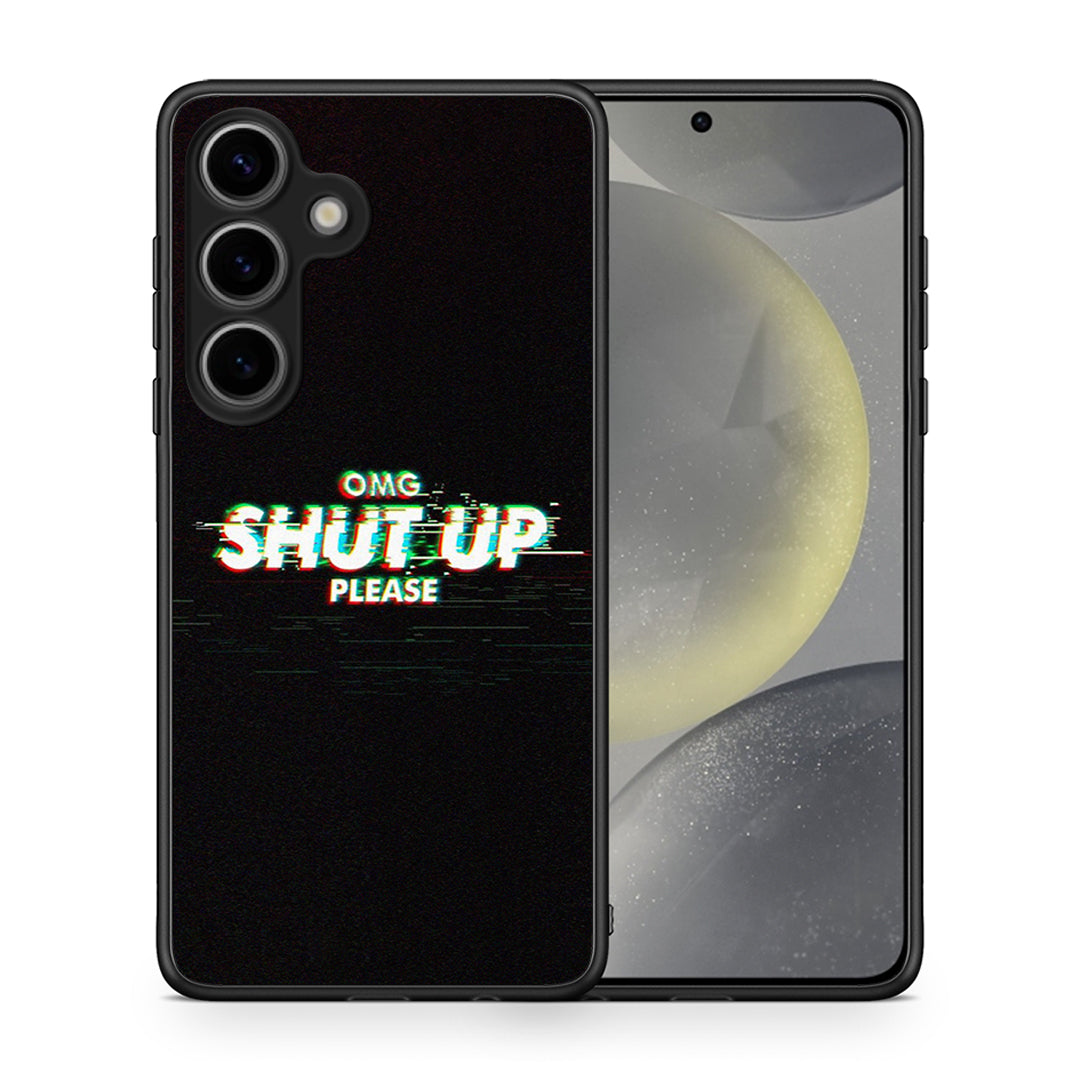 Θήκη Samsung Galaxy S25 OMG ShutUp από τη Smartfits με σχέδιο στο πίσω μέρος και μαύρο περίβλημα | Samsung Galaxy S25 OMG ShutUp case with colorful back and black bezels