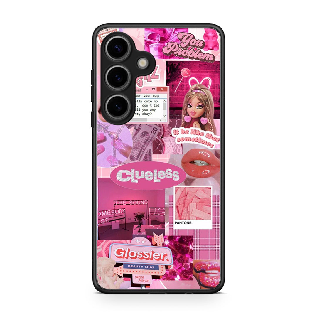 Samsung Galaxy S25 Pink Love Θήκη Αγίου Βαλεντίνου από τη Smartfits με σχέδιο στο πίσω μέρος και μαύρο περίβλημα | Smartphone case with colorful back and black bezels by Smartfits