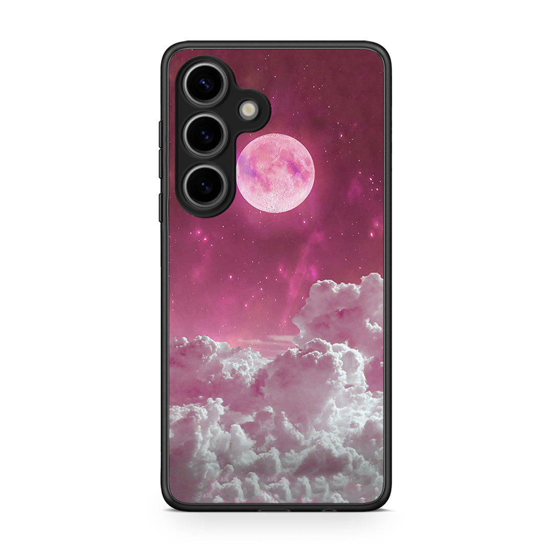Samsung Galaxy S25 Pink Moon Θήκη από τη Smartfits με σχέδιο στο πίσω μέρος και μαύρο περίβλημα | Smartphone case with colorful back and black bezels by Smartfits
