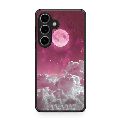 Samsung Galaxy S25 Pink Moon Θήκη από τη Smartfits με σχέδιο στο πίσω μέρος και μαύρο περίβλημα | Smartphone case with colorful back and black bezels by Smartfits