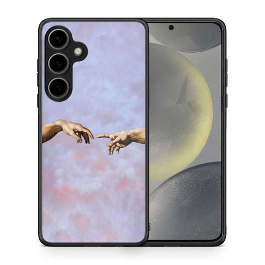 Θήκη Samsung Galaxy S25 Plus Adam Hand από τη Smartfits με σχέδιο στο πίσω μέρος και μαύρο περίβλημα | Samsung Galaxy S25 Plus Adam Hand case with colorful back and black bezels