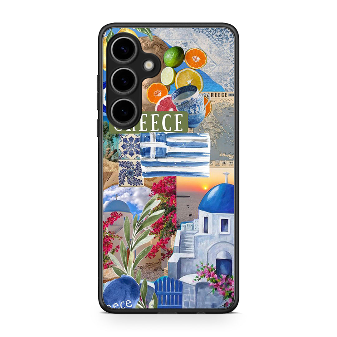 Samsung Galaxy S25 Plus All Greek Θήκη από τη Smartfits με σχέδιο στο πίσω μέρος και μαύρο περίβλημα | Smartphone case with colorful back and black bezels by Smartfits