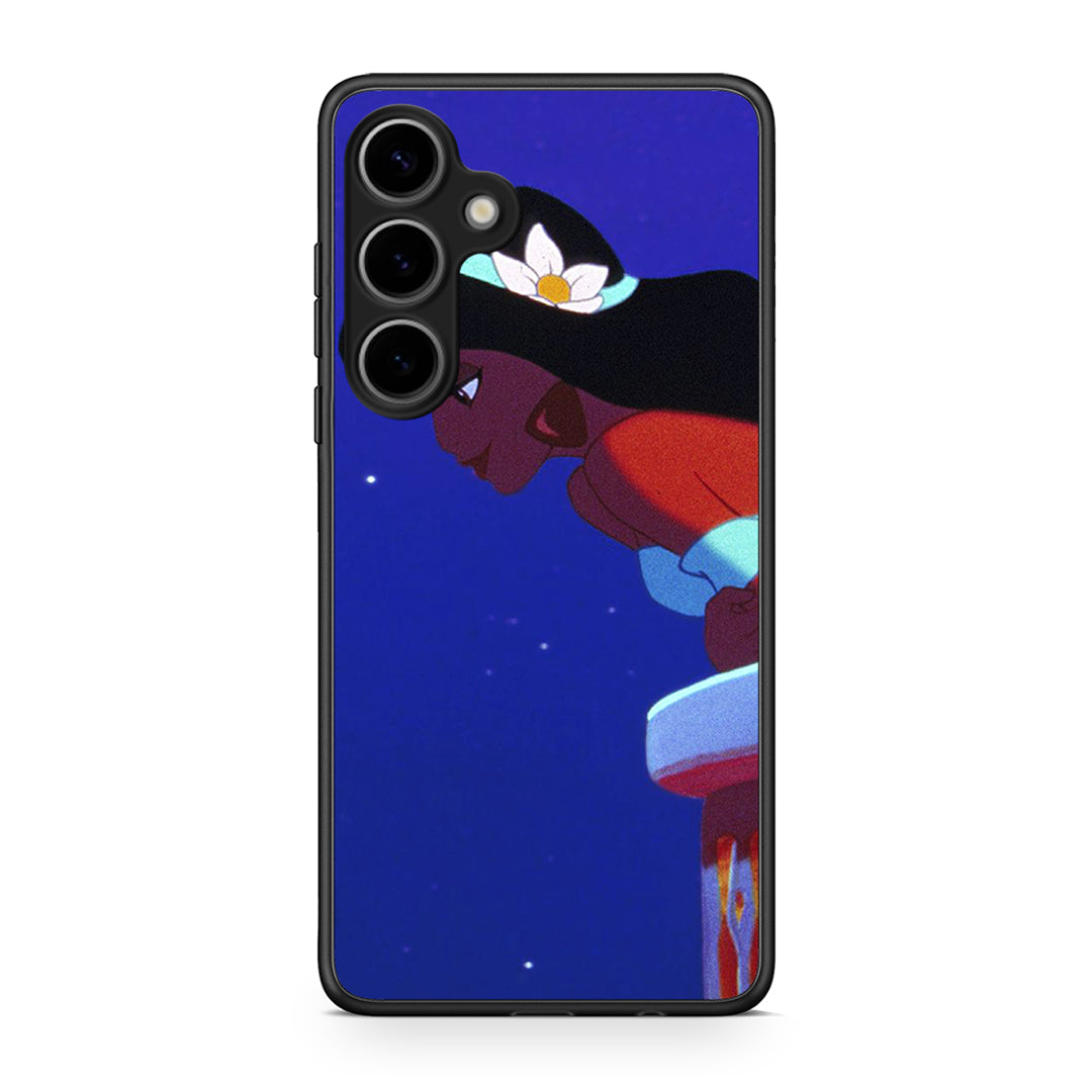 Samsung Galaxy S25 Plus Alladin And Jasmine Love 2 θήκη από τη Smartfits με σχέδιο στο πίσω μέρος και μαύρο περίβλημα | Smartphone case with colorful back and black bezels by Smartfits