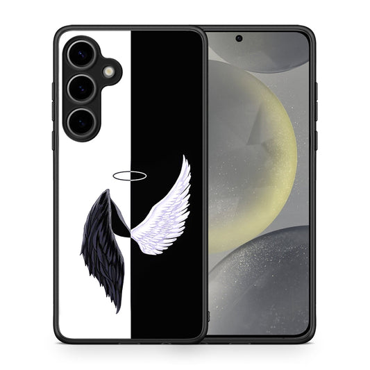 Θήκη Samsung Galaxy S25 Plus Angels Demons από τη Smartfits με σχέδιο στο πίσω μέρος και μαύρο περίβλημα | Samsung Galaxy S25 Plus Angels Demons case with colorful back and black bezels