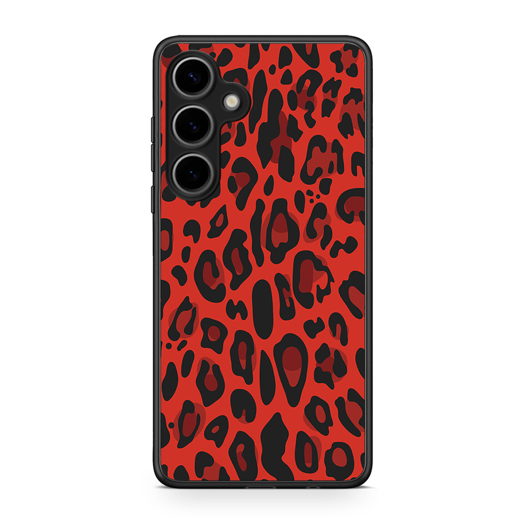 4 - Samsung Galaxy S25 Plus Red Leopard Animal case, cover, bumper