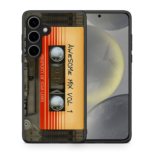 Θήκη Samsung Galaxy S25 Plus Awesome Mix από τη Smartfits με σχέδιο στο πίσω μέρος και μαύρο περίβλημα | Samsung Galaxy S25 Plus Awesome Mix case with colorful back and black bezels