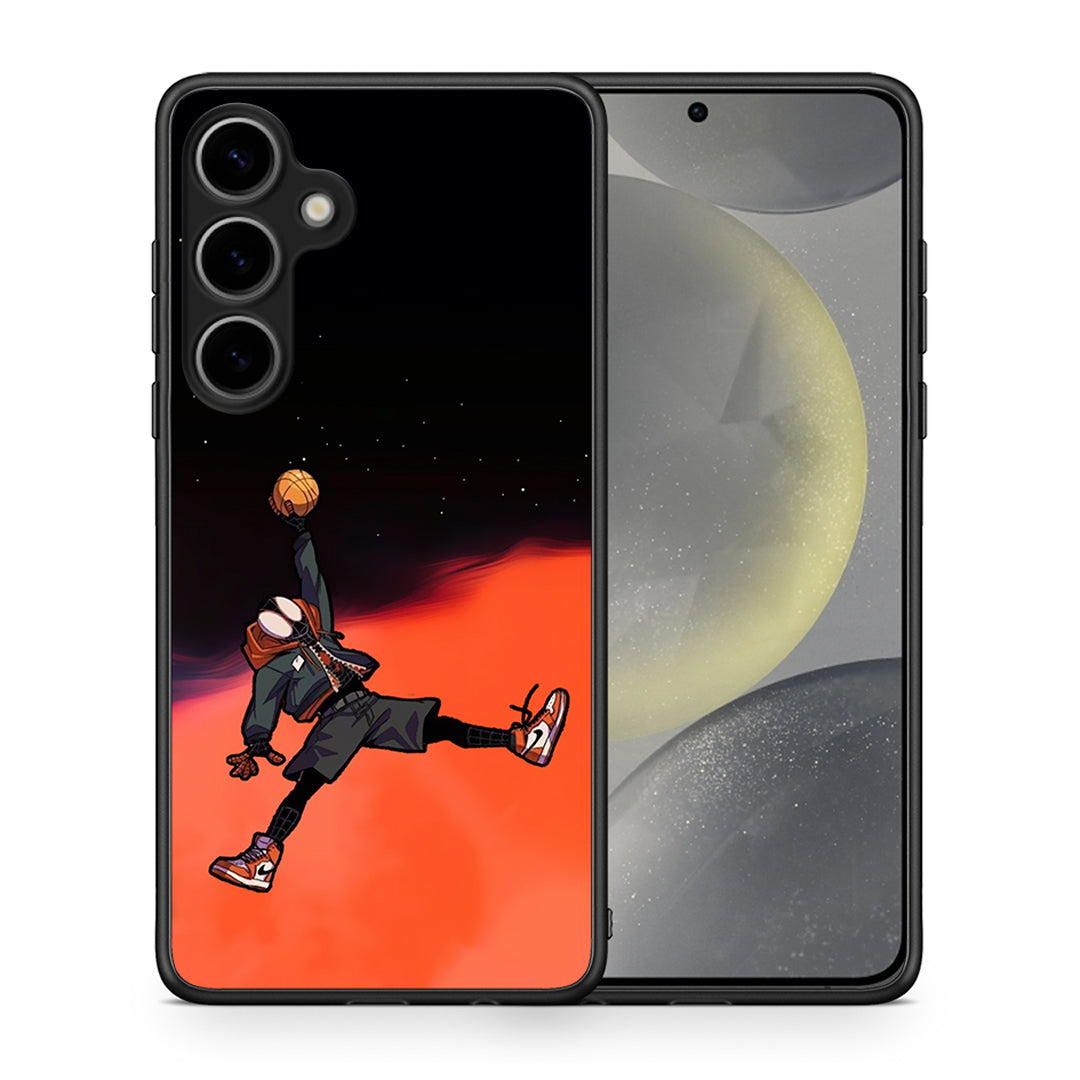 Θήκη Samsung Galaxy S25 Plus Basketball Hero από τη Smartfits με σχέδιο στο πίσω μέρος και μαύρο περίβλημα | Samsung Galaxy S25 Plus Basketball Hero case with colorful back and black bezels