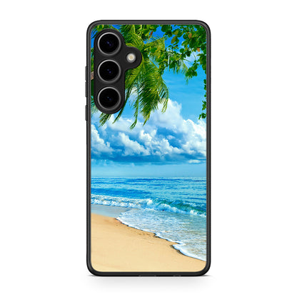 Samsung Galaxy S25 Plus Beautiful Beach θήκη από τη Smartfits με σχέδιο στο πίσω μέρος και μαύρο περίβλημα | Smartphone case with colorful back and black bezels by Smartfits