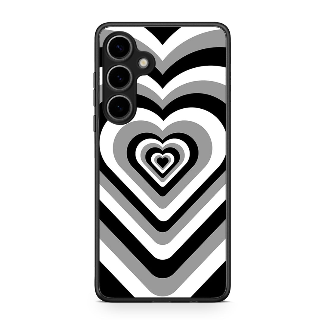 Samsung Galaxy S25 Plus Black Hearts θήκη από τη Smartfits με σχέδιο στο πίσω μέρος και μαύρο περίβλημα | Smartphone case with colorful back and black bezels by Smartfits