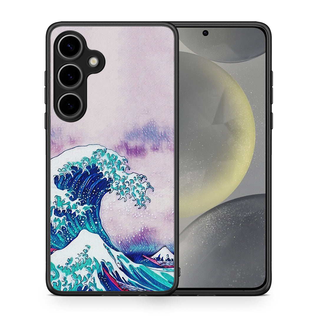 Θήκη Samsung Galaxy S25 Plus Blue Waves από τη Smartfits με σχέδιο στο πίσω μέρος και μαύρο περίβλημα | Samsung Galaxy S25 Plus Blue Waves case with colorful back and black bezels