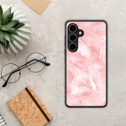 Boho Pink Feather - Samsung Galaxy S25 Plus θήκη