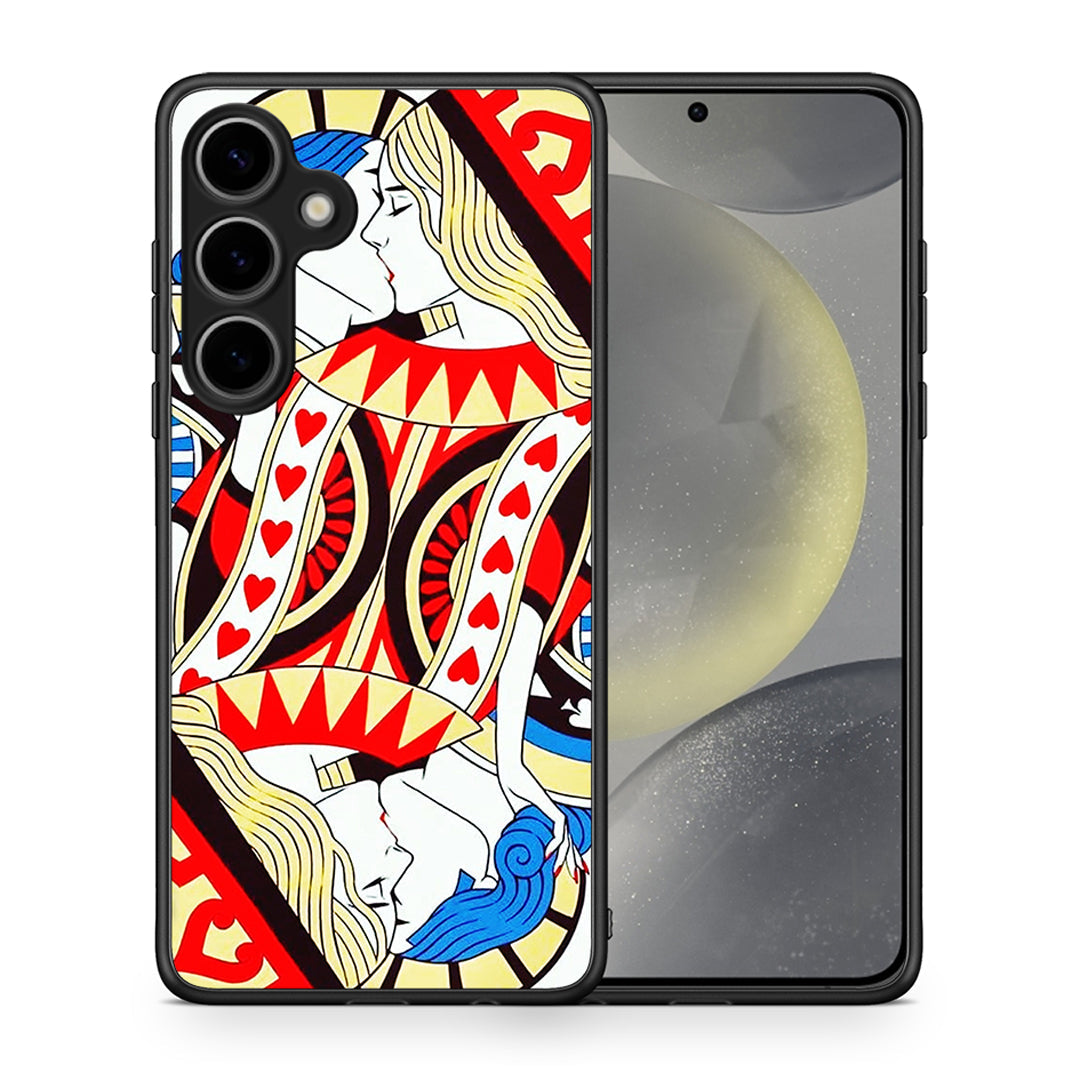 Θήκη Samsung Galaxy S25 Plus Card Love από τη Smartfits με σχέδιο στο πίσω μέρος και μαύρο περίβλημα | Samsung Galaxy S25 Plus Card Love case with colorful back and black bezels