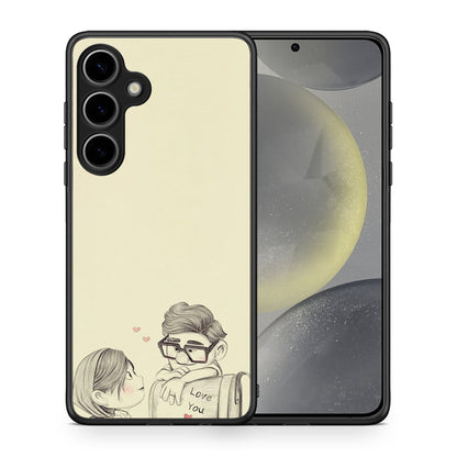 Θήκη Samsung Galaxy S25 Plus Carl And Ellie από τη Smartfits με σχέδιο στο πίσω μέρος και μαύρο περίβλημα | Samsung Galaxy S25 Plus Carl And Ellie case with colorful back and black bezels