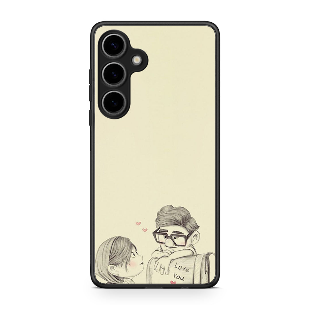 Samsung Galaxy S25 Plus Carl And Ellie θήκη από τη Smartfits με σχέδιο στο πίσω μέρος και μαύρο περίβλημα | Smartphone case with colorful back and black bezels by Smartfits
