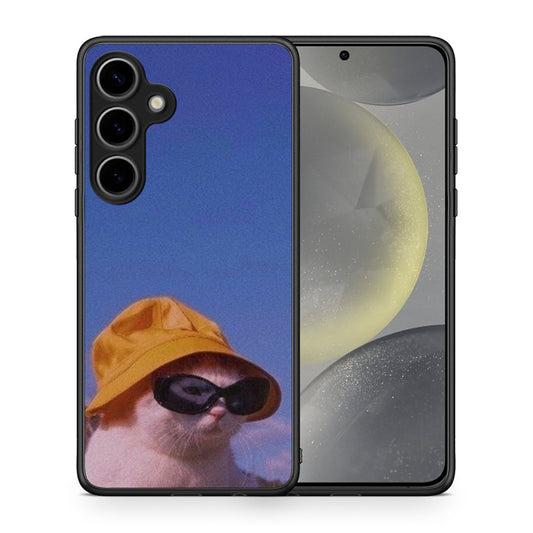 Θήκη Samsung Galaxy S25 Plus Cat Diva από τη Smartfits με σχέδιο στο πίσω μέρος και μαύρο περίβλημα | Samsung Galaxy S25 Plus Cat Diva case with colorful back and black bezels