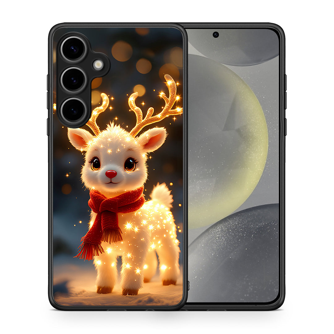 Θήκη Samsung Galaxy S25 Plus Christmas Cutie από τη Smartfits με σχέδιο στο πίσω μέρος και μαύρο περίβλημα | Samsung Galaxy S25 Plus Christmas Cutie case with colorful back and black bezels