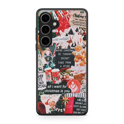 Samsung Galaxy S25 Plus Christmas Happiness θήκη από τη Smartfits με σχέδιο στο πίσω μέρος και μαύρο περίβλημα | Smartphone case with colorful back and black bezels by Smartfits