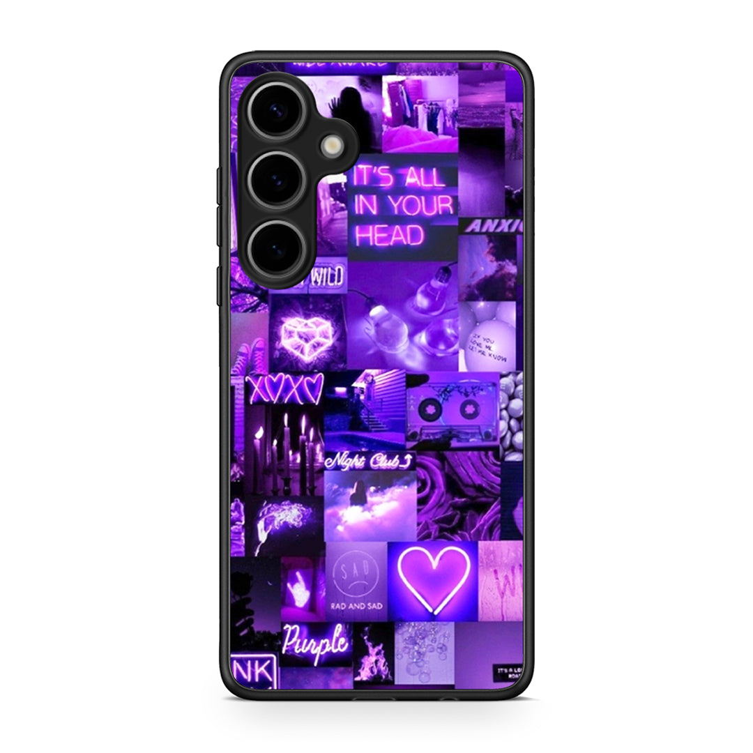 Samsung Galaxy S25 Plus Collage Stay Wild Θήκη Αγίου Βαλεντίνου από τη Smartfits με σχέδιο στο πίσω μέρος και μαύρο περίβλημα | Smartphone case with colorful back and black bezels by Smartfits