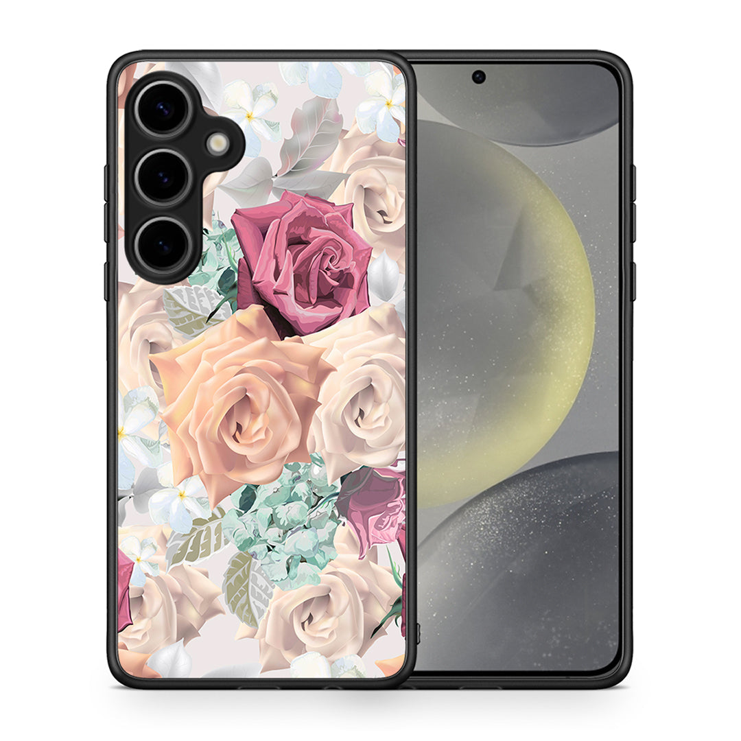 Θήκη Samsung Galaxy S25 Plus Bouquet Floral από τη Smartfits με σχέδιο στο πίσω μέρος και μαύρο περίβλημα | Samsung Galaxy S25 Plus Bouquet Floral case with colorful back and black bezels