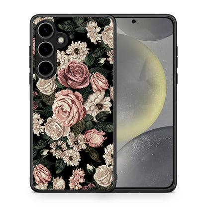 Θήκη Samsung Galaxy S25 Plus Wild Roses Flower από τη Smartfits με σχέδιο στο πίσω μέρος και μαύρο περίβλημα | Samsung Galaxy S25 Plus Wild Roses Flower case with colorful back and black bezels