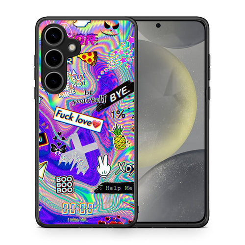 Θήκη Samsung Galaxy S25 Plus Game Over από τη Smartfits με σχέδιο στο πίσω μέρος και μαύρο περίβλημα | Samsung Galaxy S25 Plus Game Over case with colorful back and black bezels